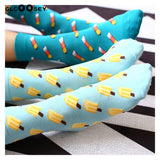 Street Tide Couple Cotton Socks Fruit Vegetables Series Pattern Pencil Beard Tomato Funny Harajuku Streetwear Happy Socks Women