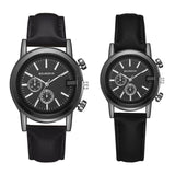 2/PC Wristwatch 2019 Brand Couple Watches Fashion Casual Black Quartz Women Men Watch Minimalism Lover's Gift Clock Boys Girls