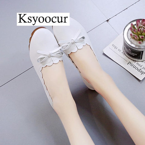 Brand Ksyoocur 2020 New Ladies Flat Shoes Casual Women Shoes Comfortable Round Toe Flat Shoes Spring/summer Women Shoes X04