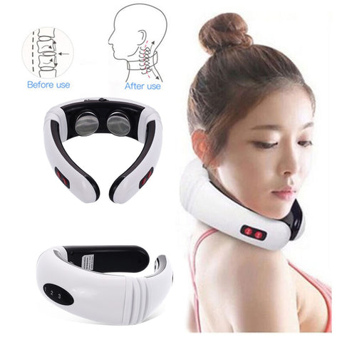 Portable Pulse Cervical Back And Neck Massager Massager Acupuncture Stimulator Wire Tens Physical Therapy Device Health Care Mus