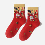 LERFEY Creative Harajuku Kawaii Happy Socks Men Women Cartoon Painting Print Funny Socks Cute Couples Casaual Sock