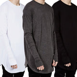 Fashion Men Hip Hop Long Sleeve T-shirt with Thumb Hole Cuff Street Wear Tee Tops NIN668