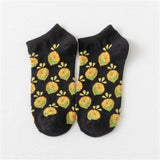 Women Cotton Socks Low-top Shallow Mouth Short Socks Cute Funny Fruit Couple Boat Socks Street Harajuku Trend Skateboard Socks