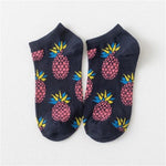 Women Cotton Socks Low-top Shallow Mouth Short Socks Cute Funny Fruit Couple Boat Socks Street Harajuku Trend Skateboard Socks