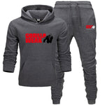 2019 new tracksuit Fashion GORILLA WEAR Track suit Sportswear Two Piece Sets All Cotton Fleece Thick hoodie+Pants Sporting Suit