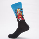 JULY'S SONG Happy Socks Men Funny Art Dress Socks Color Lot Men's Summer Fashion Socks Set Print Van Gogh Art Socks