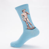 JULY'S SONG Happy Socks Men Funny Art Dress Socks Color Lot Men's Summer Fashion Socks Set Print Van Gogh Art Socks