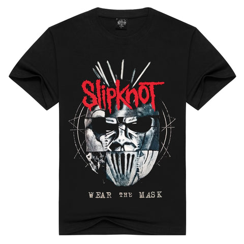 Summer Men/Women Slipknot t shirt Summer Tops Tees Wear the mask Rock T-shirt Men loose t-shirts Fashion Tshirts Plus Size